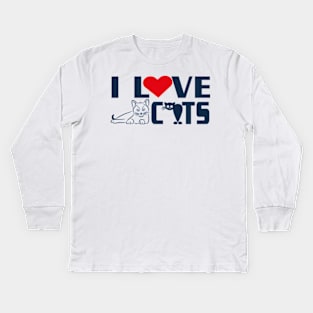 Cat Love Kids Long Sleeve T-Shirt